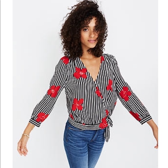 Wrap Top in Candied Orchids - Picture 2 of 5